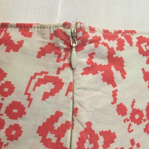 🎉Orange&White Patterned Skirt - Picture 3 of 4